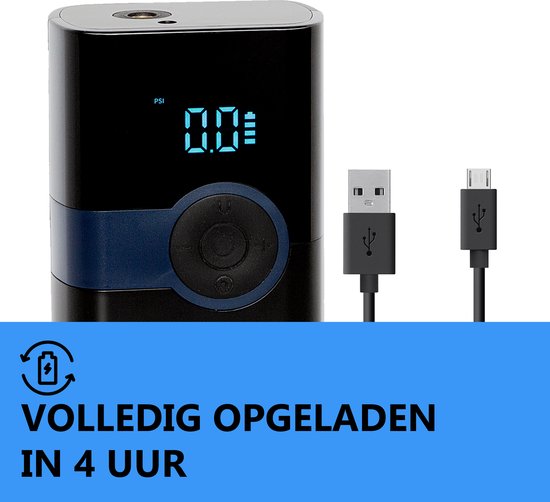 Elektrische luchtpomp, 150 psi draagbare fietspomp, accu met