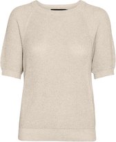 Vero Moda VMNEWLEXLUREX SS O-NECK BLOUSE - Birch White