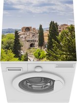 Wasmachine beschermer mat - De middeleeuwse ommuurde stad San Gimignano het Toscaanse gebied in Italië - Breedte 60 cm x hoogte 60 cm