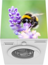 Wasmachine beschermer mat - Hommel - Insecten - Lavendel - Breedte 60 cm x hoogte 60 cm