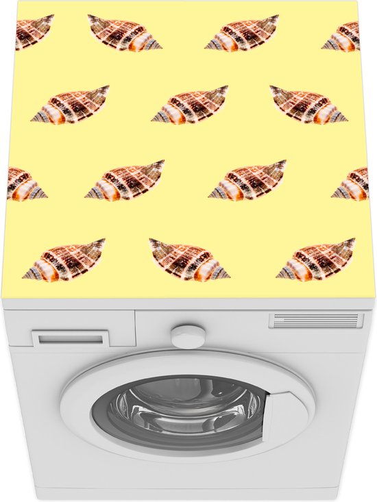 Protège machine à laver - Tapis machine à laver - Coquillages - Motifs -  Jaune - 60x60