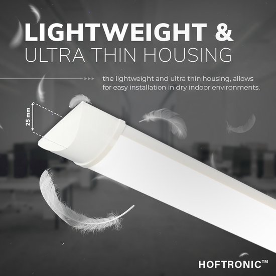 LED Batten 30 cm 10W 6400K 1200lm Samsung 5 jaar garantie - HOFTRONIC