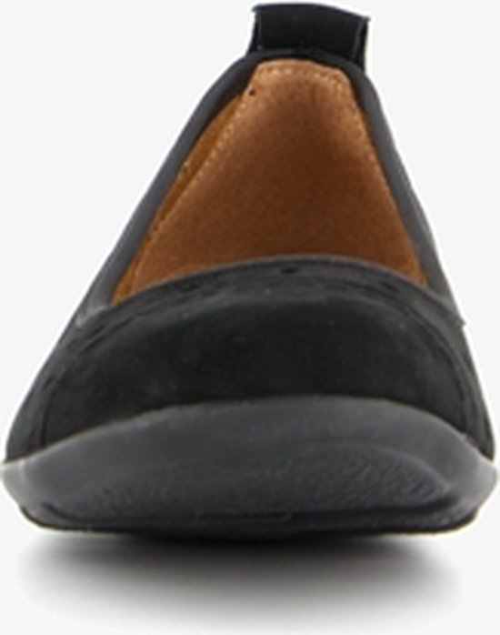 Hush Puppies suede dames ballerina's - Zwart - Maat 38 - Uitneembare zool |  bol.com