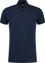 Purewhite -  Heren Slim Fit   T-shirt  - Blauw - Maat XS
