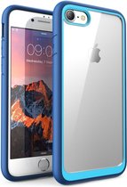 Peachy Transparante iPhone 7 8 SE 2020 SE 2022 Hybride schokabsorberend krasbestendig hoesje - Blauw