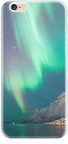 Peachy Poollicht TPU hoesje iPhone 6 Plus 6s Plus Noorderlicht case cover Groen Wit
