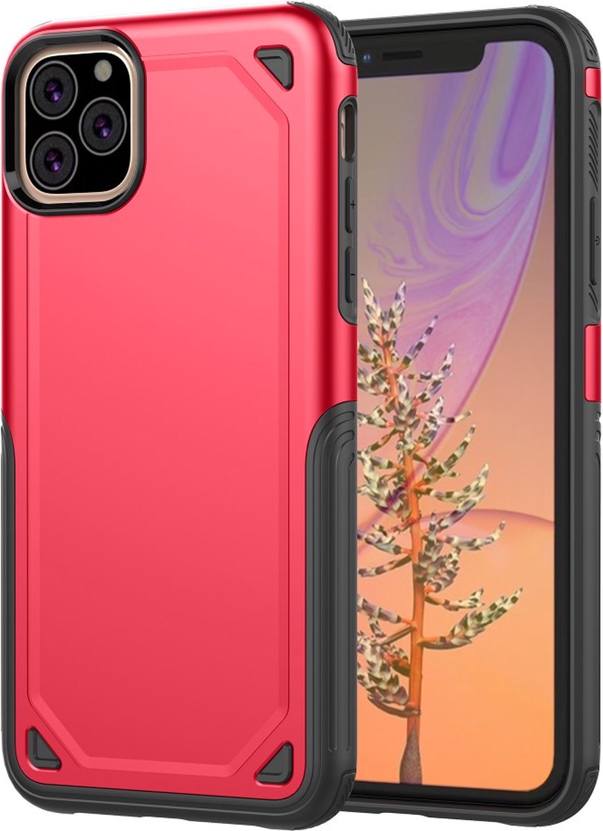 Peachy ProArmor protection hoesje bescherming geschikt voor iPhone 11 Pro case - Rood