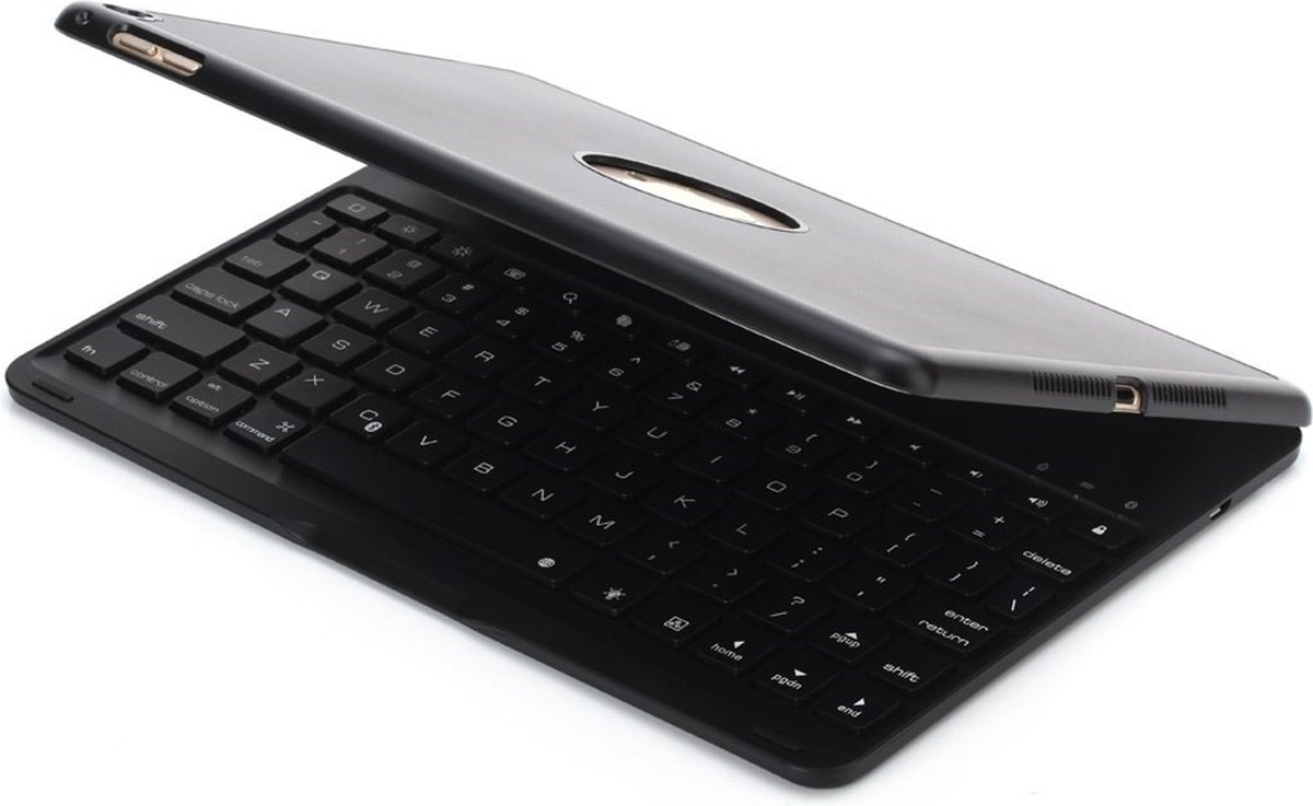 Peachy Bluetooth keyboard cover hoes backlight iPad Air 2 - black case - QWERTY toetsenbord