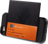 Peachy Secret Card holder case iPhone 5 5s SE 2016 hardcase - Portefeuille - Portefeuille - Zwart