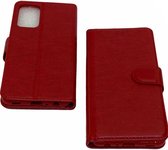 Samsung Galaxy A41 Rood - Portemonnee Wallet Case Pasjeshouder - boek Telefoonhoesje Kunstleer - Book case - 2x Gratis Screen Protector