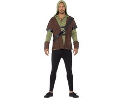 Karnival Costumes Verkleedpak Robin Hood Kostuum Heren Carnavalskleding Heren Carnaval Kostuum Verkleedkleren Volwassenen - Polyester 5-delig Mt L