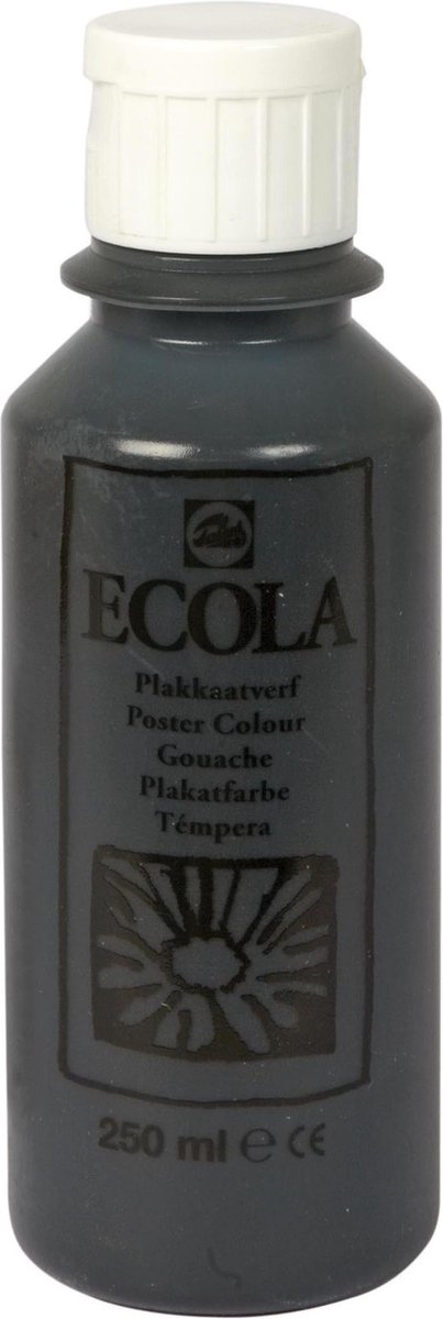 Ecola plakkaatverf 700 Zwart 250ML