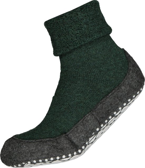 Chaussettes FALKE Cosyshoe home - vert foncé chiné - Taille: 37-38