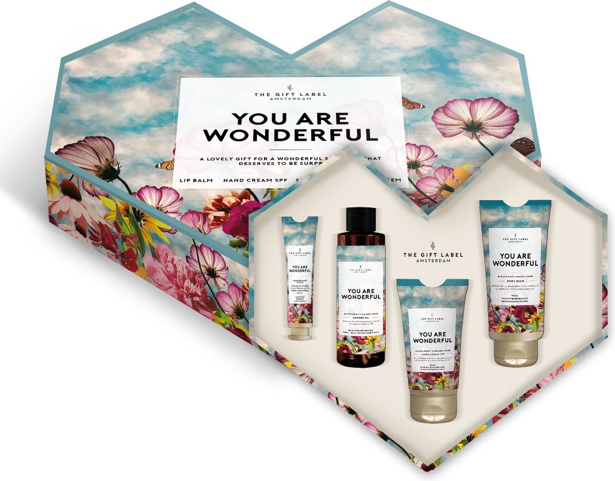 The Gift Label - Hartvormige giftbox - You are wonderful.
