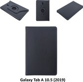 Galaxy Tab A 2018 10.5 inch - SM-T590/T595 - Tablet hoes cover 360 graden draaibaar - Zwart