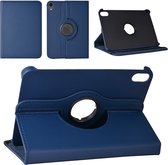 iPad Mini 2021 Book Case Tablethoes - DonkerBlauw - 360 graden draaibaar