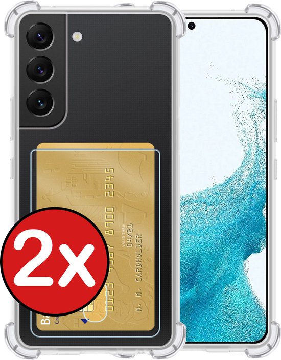 Samsung S22 Hoesje Met Pasjeshouder - Samsung Galaxy S22 Hoesje Transparant  Shock... | bol.