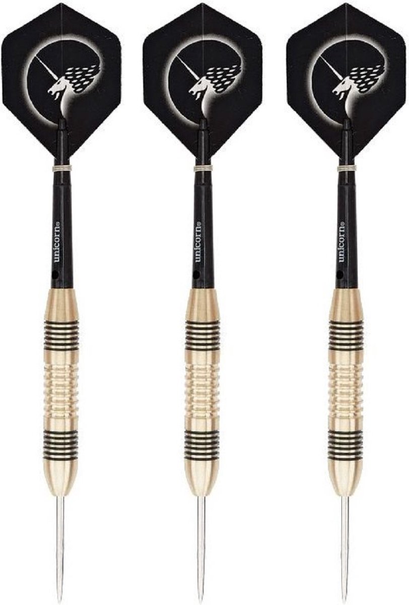 1x Set van 3 dartpijlen Core Brass 25 grams - Darten/darts sport artikelen pijltjes messing