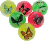 Set de 6x grandes balles rebondissantes avec papillon 4,5m cm - speelgoed - Objets cadeaux Animaux