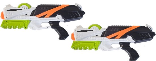 2x Waterpistool/waterpistolen gekleurd 42 cm