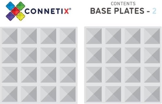 Thumbnail van een extra afbeelding van het spel Connetix Tiles Magnetic Tiles Clear Base Plate Pack 2PCS