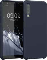 kwmobile telefoonhoesje geschikt voor Samsung Galaxy A7 (2018) - Hoesje met siliconen coating - Smartphone case in bosbesblauw