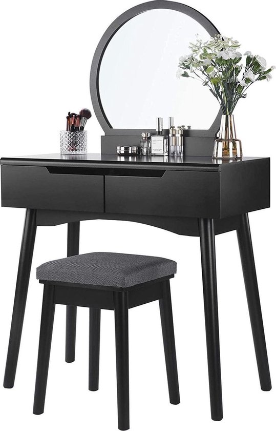 ZAZA Home Coiffeuse, coiffeuse avec miroir et ampoules, table