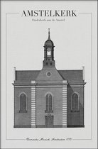 Walljar - Amstelkerk - Muurdecoratie - Canvas schilderij