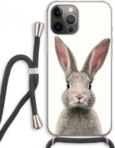 Case Company® - iPhone 12 Pro Max hoesje met Koord - Daisy - Telefoonhoesje met Zwart Koord - Extra Bescherming aan alle Kanten en Over de Schermrand