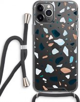 Case Company® - iPhone 11 Pro hoesje met Koord - Terrazzo N°13 - Telefoonhoesje met Zwart Koord - Extra Bescherming aan alle Kanten en Over de Schermrand