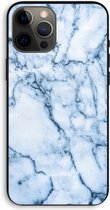 Case Company® - iPhone 12 Pro Max hoesje - Blauw marmer - Biologisch Afbreekbaar Telefoonhoesje - Bescherming alle Kanten en Schermrand