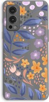 Case Company® - OnePlus Nord 2 5G hoesje - Flowers with blue leaves - Soft Cover Telefoonhoesje - Bescherming aan alle Kanten en Schermrand