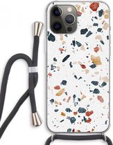 Case Company® - iPhone 12 Pro Max hoesje met Koord - Terrazzo N°4 - Telefoonhoesje met Zwart Koord - Extra Bescherming aan alle Kanten en Over de Schermrand