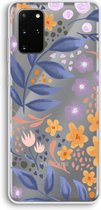 Case Company® - Samsung Galaxy S20 Plus hoesje - Flowers with blue leaves - Soft Cover Telefoonhoesje - Bescherming aan alle Kanten en Schermrand