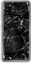 Case Company® - Samsung Galaxy A41 hoesje - Zwart Marmer - Soft Cover Telefoonhoesje - Bescherming aan alle Kanten en Schermrand