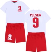 Wit-rode sportset voor jongens "POLSKA" / 140