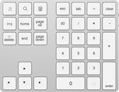 Case2go - Bluetooth Keypad - Numeriek Numpad voor IOS, Android en Windows - 34 toetsen - Zilver