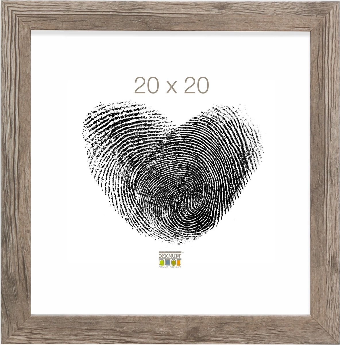Deknudt Frames fotolijst S45RH7 - grijs-beige - hout - 20x20 cm