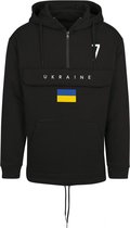 FC Eleven - Oekraine Anorak Hoodie - Zwart