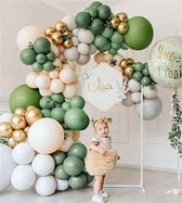 137 PCs Vintage Green Ballonboog – Ballon Verjaardag – Decoratie- Babyshower – Verjaardag – Bruiloft – Feest - Complete Set
