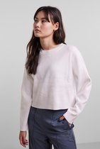 Pieces Trui Pchesa Ls O-neck Cropped Knit Bc 17122290 Cloud Dancer Dames Maat - M