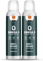 Vloeibare Visolie Omega 3 - Orange - 2x 250 ml - Hoge EPA & Hoge DHA