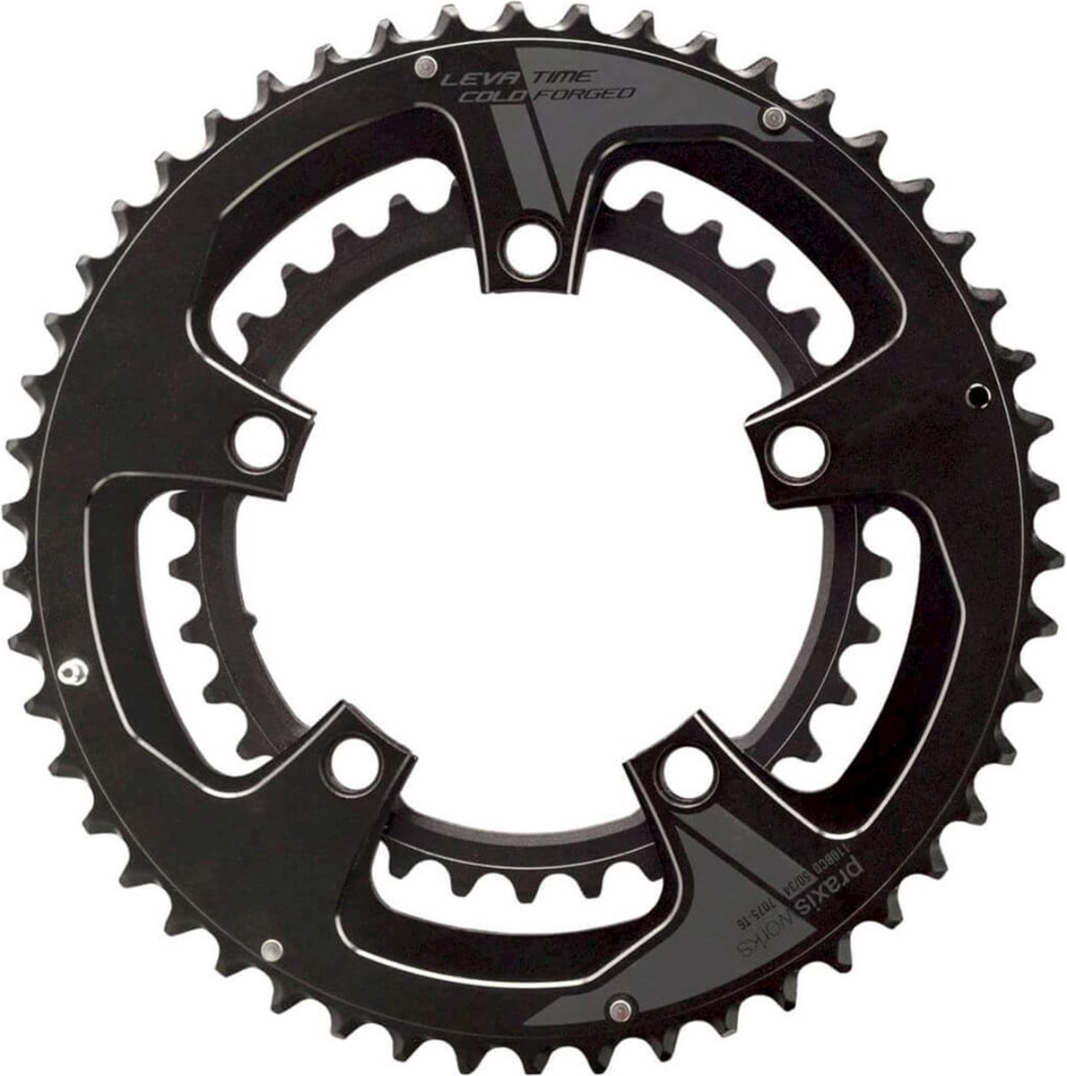 Praxis Road Rings 110buzz Kettingblad Zwart 52/36t