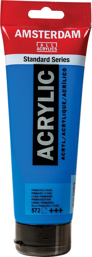 Foto: Acrylverf 572 primaircyaan amsterdam 250 ml