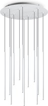 Ideal Lux Filo - Hanglamp Modern - Wit - H:150cm   - Universeel - Voor Binnen - Metaal - Hanglampen -  Woonkamer -  Slaapkamer - Eetkamer