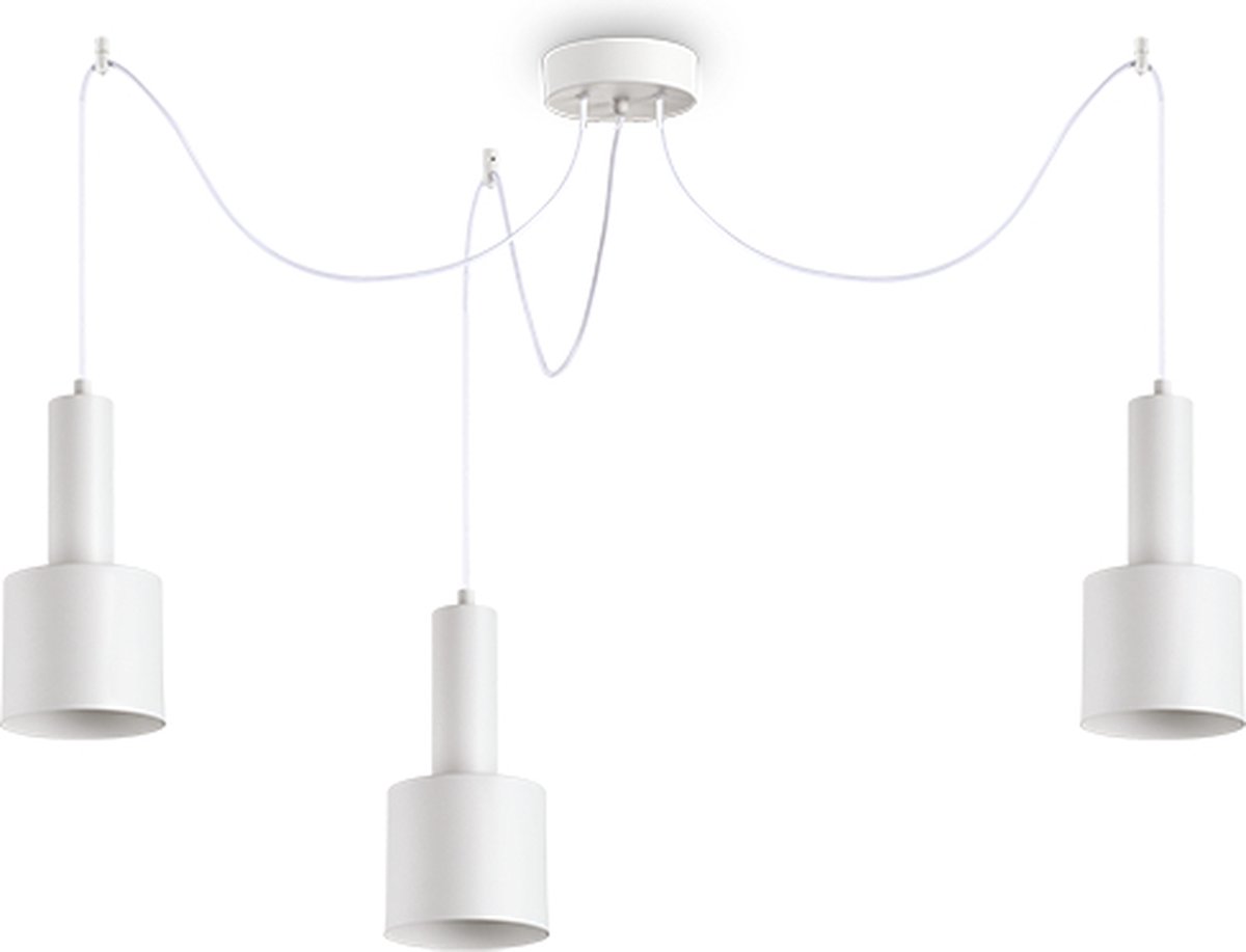 Ideal Lux - Holly - Hanglamp - Metaal - E27 - Wit - Voor binnen - Lampen - Woonkamer - Eetkamer - Keuken