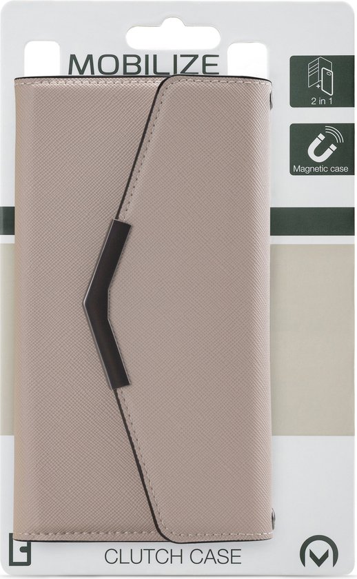 Etui Clutch Case pour iPhone 12 Pro Max - Mobilize - Imprimé serpent Beige - Similicuir