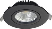 LCB - LED inbouwspot zwart Dimbaar - 5W vervangt 50W - 2700K warm wit licht