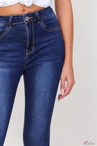 Broek Dulani hoge taille skinny dark jeans blue