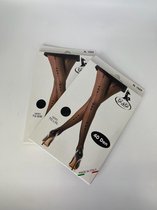 Dames panty - Lijn van harten - Verkleedpanty - S/M - Zwart